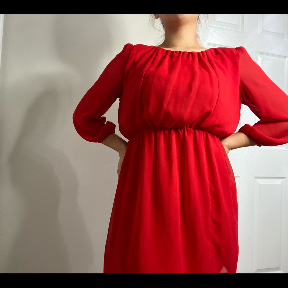 Charming charlie red formal dress